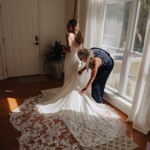 Lace & Sparkle Wedding Dress (A-line)